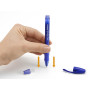 BIC Illusion Recharges Stylo Effaçable avec Encre Thermosensible et Gomme - Bleu, Boîte de 12