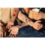 BIC Kids - Kit pour tatouages temporaires : stylos, pochoirs et tampons à encre sans parfum testée sous contrôle dermatologique 