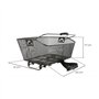 Hapo-G - Panier Arrière en Métal pour Vélo 40x31x17cm ? Robuste, Grande Capacité 20 litres, Fixation Crochets sur Porte-Bagages 