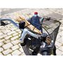 Hapo-G - Panier Avant Vélo Acier 20L Noir ? Fixation Fixe - Dimensions 32 x 25 x 25 cm - Panier pour Potence de diamètre 25,4 mm