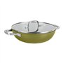 Sitram 715708 Sauteuse Aluminium Recyclé Ø 26 cm H 7 cm Vert Metallisé Revêtement intérieur sans PFOA - Poignées en Inox Riveté