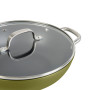 Sitram 715708 Sauteuse Aluminium Recyclé Ø 26 cm H 7 cm Vert Metallisé Revêtement intérieur sans PFOA - Poignées en Inox Riveté,
