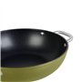 Sitram 715708 Sauteuse Aluminium Recyclé Ø 26 cm H 7 cm Vert Metallisé Revêtement intérieur sans PFOA - Poignées en Inox Riveté,