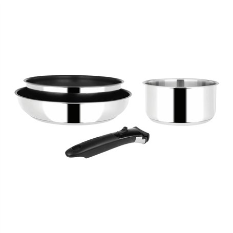 Sitram 716899 Batterie de cuisine 4 pièces Acier Inoxydable Collection Arpege : manche amovible