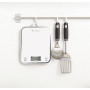 Moulinex BN5000 Optiss, Balance de cuisine, verre trempé résistant, fonction liquide, blanc