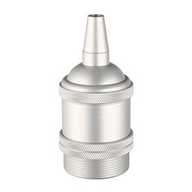Douille Acier E27 Filetée avec Bague Argent