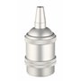 Douille Acier E27 Filetée avec Bague Argent