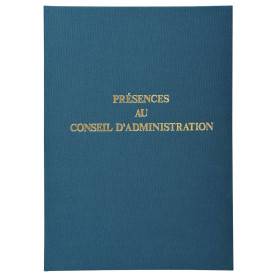 Exacompta - Réf. 71E - 1 registre juridique PRÉSENCES AU CONSEIL D'ADMINISTRATION - Dimensions 29