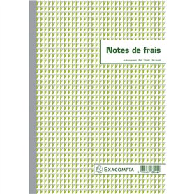 Exacompta - Réf. 3144E - 1 Manifold NOTES DE FRAIS - 50 feuillets numérotés et autocopiants - duplicatas (1 original + 1 copie)