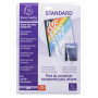 Exacompta - Réf. 42543E - Paquet de 25 plats translucides en PVC 20/100ème cristal lisse pour couvertures transparentes - permet