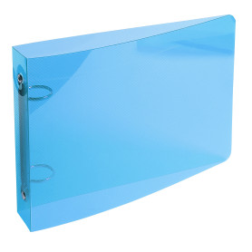 Exacompta - Réf. 51092E - Classeur semi-rigide PP Crystal - 2 anneaux ronds diamètre 25 mm - Dos 35 mm - Dimensions extérieures