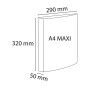Exacompta - réf. 51234E - 1 Classeur Exabinder bloc note et fermeture par élastique - 4 anneaux en D de 30 mm - Dos 50 mm - Dime