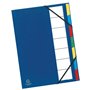 Exacompta 55322E Ordonator Trieur Rigide 7 Compartiments Dos Extensible Bleu