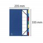 Exacompta 55322E Ordonator Trieur Rigide 7 Compartiments Dos Extensible Bleu
