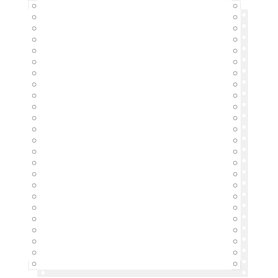 Exacompta - Réf. 62522E - 1000 feuilles de listing autocopiantes blanc 240x12"" 2plis Bandes Caroll Détachables" - Blanc