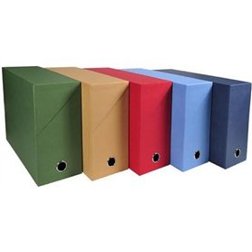 Exacompta - Réf. 89420E - 1 boite transfert en papier toilé - dos 120mm - couleur aléatoire