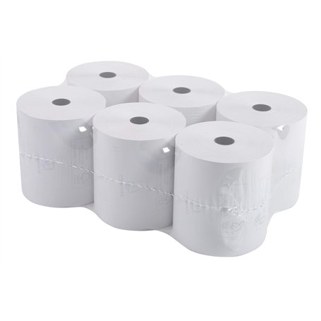 Exacompta - Réf. 43821E - Lot de 6 bobines pour tickets de caisse - largeur 80 mm x diamètre 70 mm - mandrin 12 mm - 1 pli therm