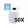 Exacompta - Réf. 40346E - Carton de 50 bobines pour machine à calculer - largeur 57 mm x diamètre 50 mm - mandrin 12 mm - 1 pli 