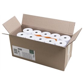 Exacompta - Réf. 40359E - Carton de 20 bobines pour tickets de caisse 76x70 mm - 24m- 2 plis chimique (blanc/blanc) autocopiant
