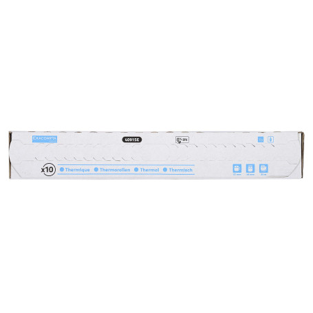 Exacompta - Réf. 40915E - Boîte de 10 bobines pour tickets de carte bancaire - largeur 57 mm x diamètre 46 mm - mandrin 12 mm -