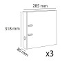 Exacompta - Réf. 918403SE - Carton de 4 lots de 3 classeurs à levier - Dos 80mm - Format à classer A4 - Extérieur en polypropylè