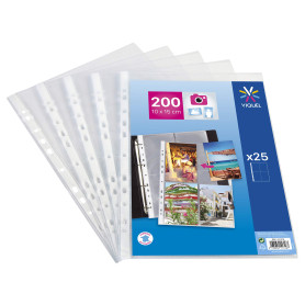 Viquel Lot de 25 Pochettes perforées pour photos ou cartes postales