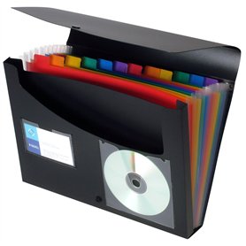 VIQUEL Trieur de classement RAINBOW CLASS en polypropylène de 12 compartiments intérieur multicolore