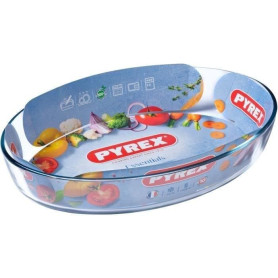 Plat a four - PYREX - 1450038 - Oval - En verre borosilicate - 35 x 24 cm