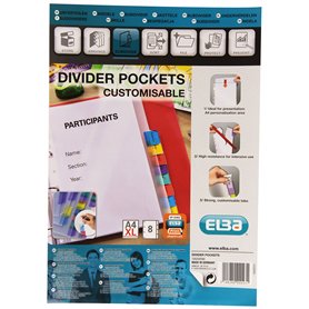 Elba 100204580 Intercalaire pochette A4+ Incolore