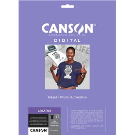 CANSON Digital - Creative - Pochette 5 feuilles de papier transfert T-shirt noir A4