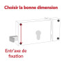 THIRARD - Boitier de serrure horizontale en applique double entrée à tirage pour entrée, gauche, axe 70mm, 140x88mm, noir