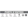 THIRARD - Boitier de serrure horizontale en applique double entrée à tirage pour entrée, gauche, axe 70mm, 140x88mm, noir