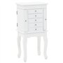 armoire à bijoux autoportante blanche