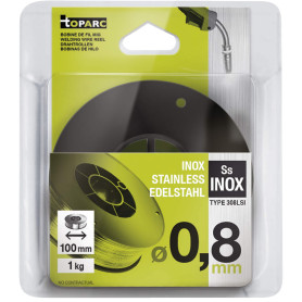 GYS - Bobine de Fil Inox Ø0.8 ER308LSi - 1kg - 100mm - CONSOMMABLE Soudure MIG/MAG