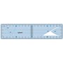 Maped - Outil de traçage 2 en 1 - Règle 20cm et Equerre 45° et 60° - Règle + Equerre Incassable - Facilite les Perpendiculaires 