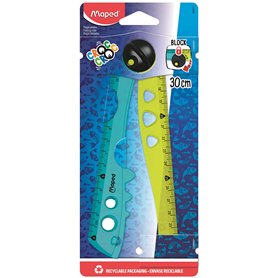 Maped - Règle Pliable Croc Croc - Utilisable Ouverte ou Fermée - Verrou pour Fixer la Règle ouverte - Forme Crocodile - Idéal po