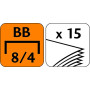 MAPED OFFICE Agrafeuse manuelle Pince BB 8/4 Essentials Metal Gris