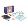 Maped - Coffret d'écriture 27 Pièces - 15 Feutres Fins Graph'Peps Deco 0.4mm + 4 Surligneurs - Idéal pour Scrapbooking, Bullet J