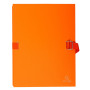 Exacompta - Réf. 223245E - Carton de 10 chemises à dos extensible en papier toilé couleur - fermeture par sangle - avec rabat en