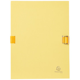 Exacompta - Réf. 223235E - 1 chemise à dos extensible en papier toilé couleur - fermeture par sangle - avec rabat en pied - bouc