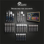 LAGUIOLE - Ménagère Multicolore, 24 Couverts - 6 Couteaux de Table + 6 Fourchettes + 6 Cuillères à Soupe + 6 Cuillères à Café - 