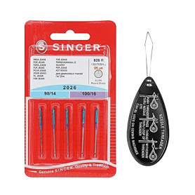 Singer Jeans (Denim) 2026 Lot de 5 Aiguilles pour Machine à Coudre