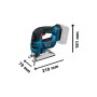 Bosch Professional 18V System scie sauteuse sans-fil GST 18 V-LI S (poignée étrier, profondeur coupe bois/alu/métal : 120/20/8 m