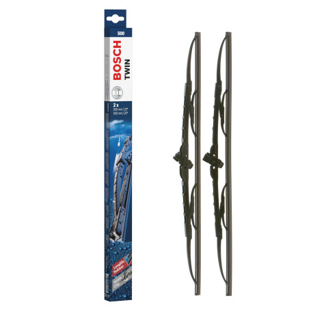 Bosch Balais d'Essuie - Glace Plats Conventionnel Twin 500
