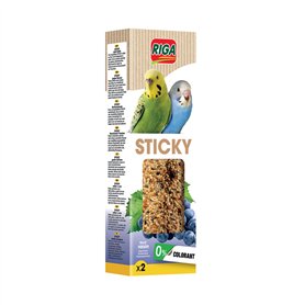 RIGA - Barres De Sticky Aux Fruits De Pays - Nourriture pour Perruches - Baguettes Graines Cuites Au Four - Raisin - Vitamines E