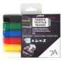 Pébéo - Set de 6 marqueurs spécial tissu et textiles foncés et opaques