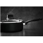 Tefal Hard Titanium On G28837 Sauteuse avec couvercle, poêle à induction en aluminium, revêtement anti-adhésif, signal thermique
