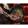 Tefal Hard Titanium On G28837 Sauteuse avec couvercle, poêle à induction en aluminium, revêtement anti-adhésif, signal thermique