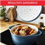 Tefal AIR SOFT LIGHT, Cocotte 24cm, Légère en fonte d'aluminium, Couvercle de condensation, Nettoyage facile, E2704604