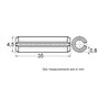 Restagraf Goupille Élastique d=4x35 mm Iso 8752 Compatible avec Tout Type de Véhicule (Pack de 34 Pcs)